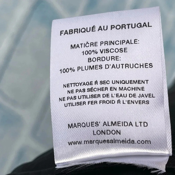 MARQUES' ALMEIDA
Feather-embellished kick-flare satin trousers size 10 - Picture 15 of 16